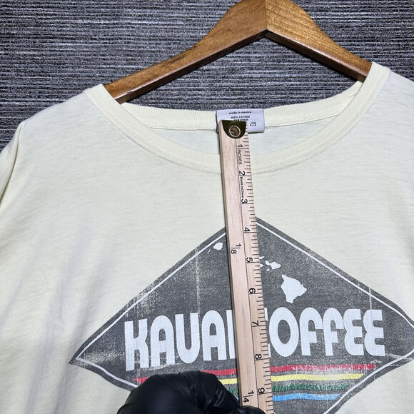 Kauai Coffe T Shirt Men's XL Yellow Long Sleeve - Picture 8 of 13